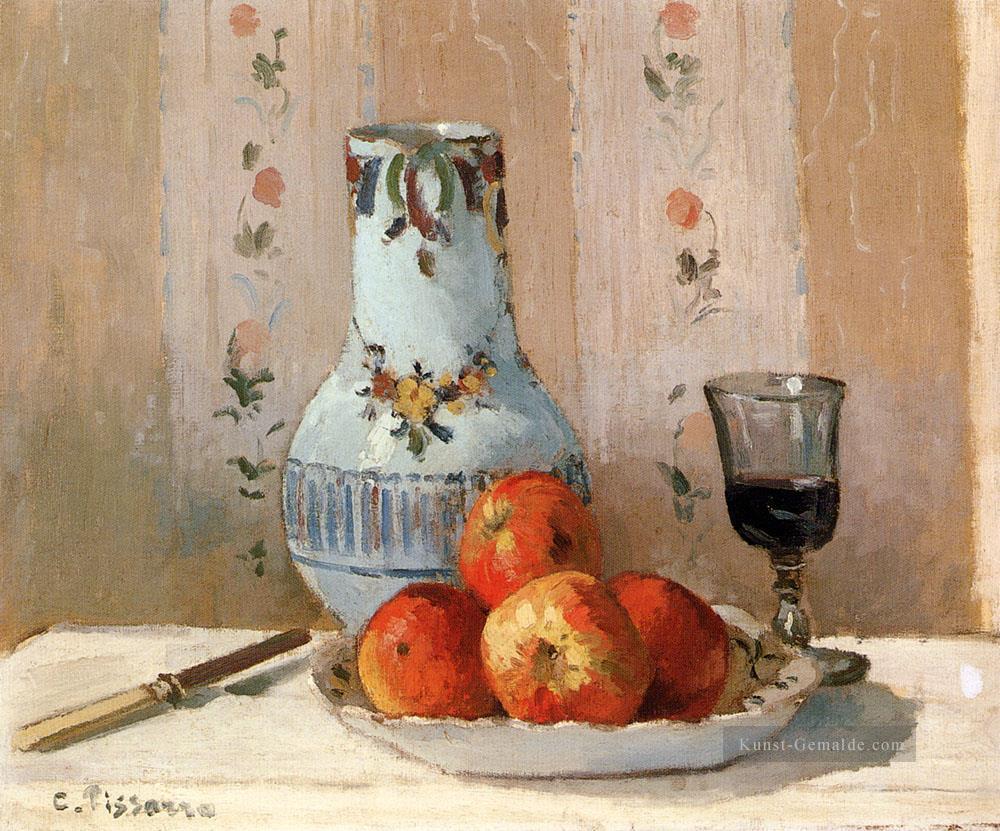Stillleben mit Äpfeln und Pitcher postImpressionismus Camille Pissarro Ölgemälde